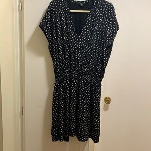 Black dress with tan spotting